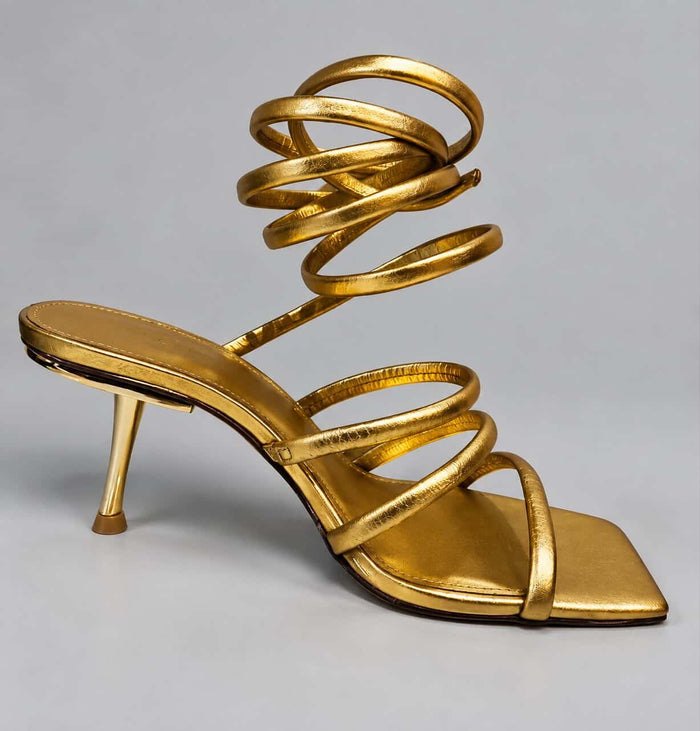Cult Gaia Gold Spiral Heel