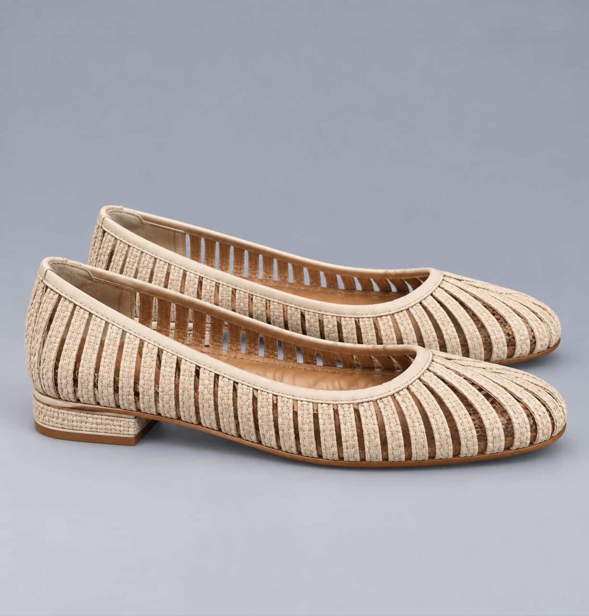 Cult Gaia Cream Woven Flats